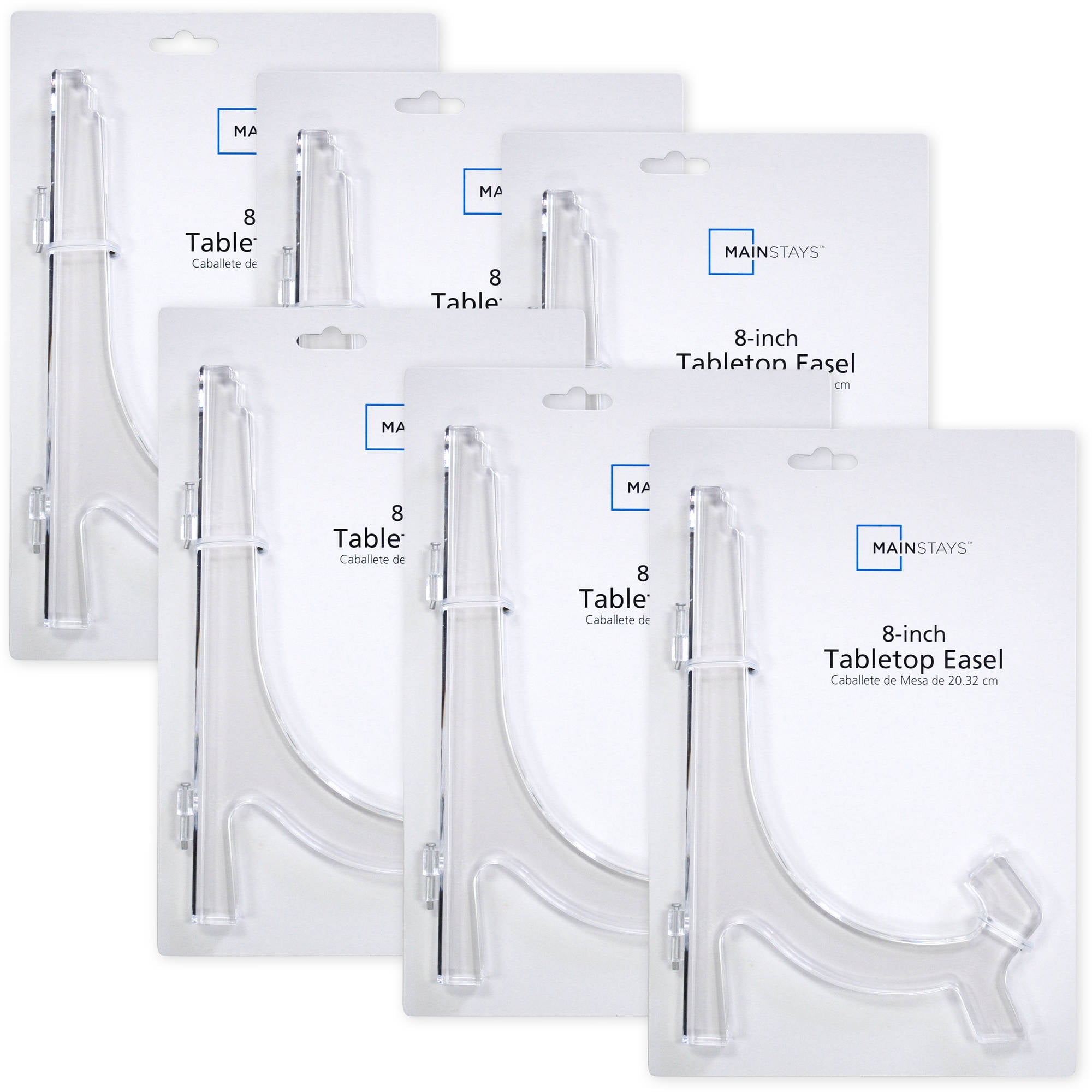 Mainstays Acrylic Easel Set, Pack of 6