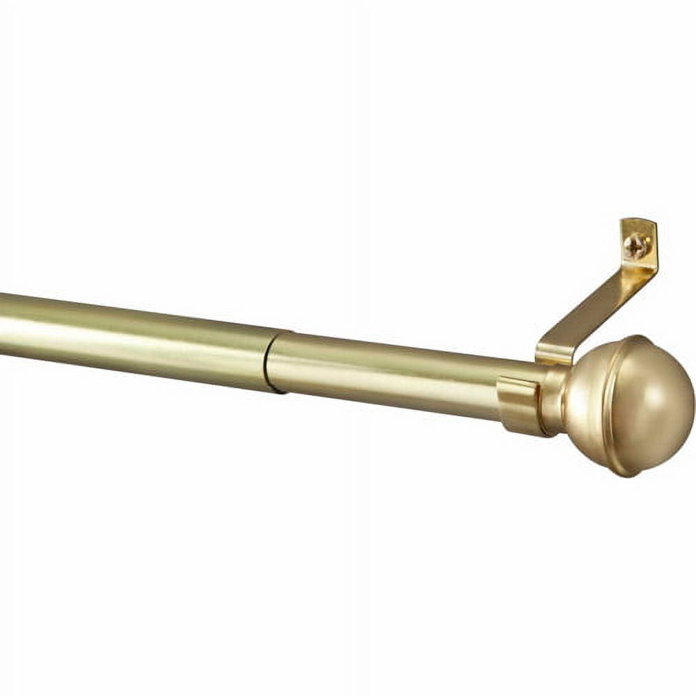 Mainstays Adjustable 5/8" Diameter Brass Finished Cafe Curtain Rod