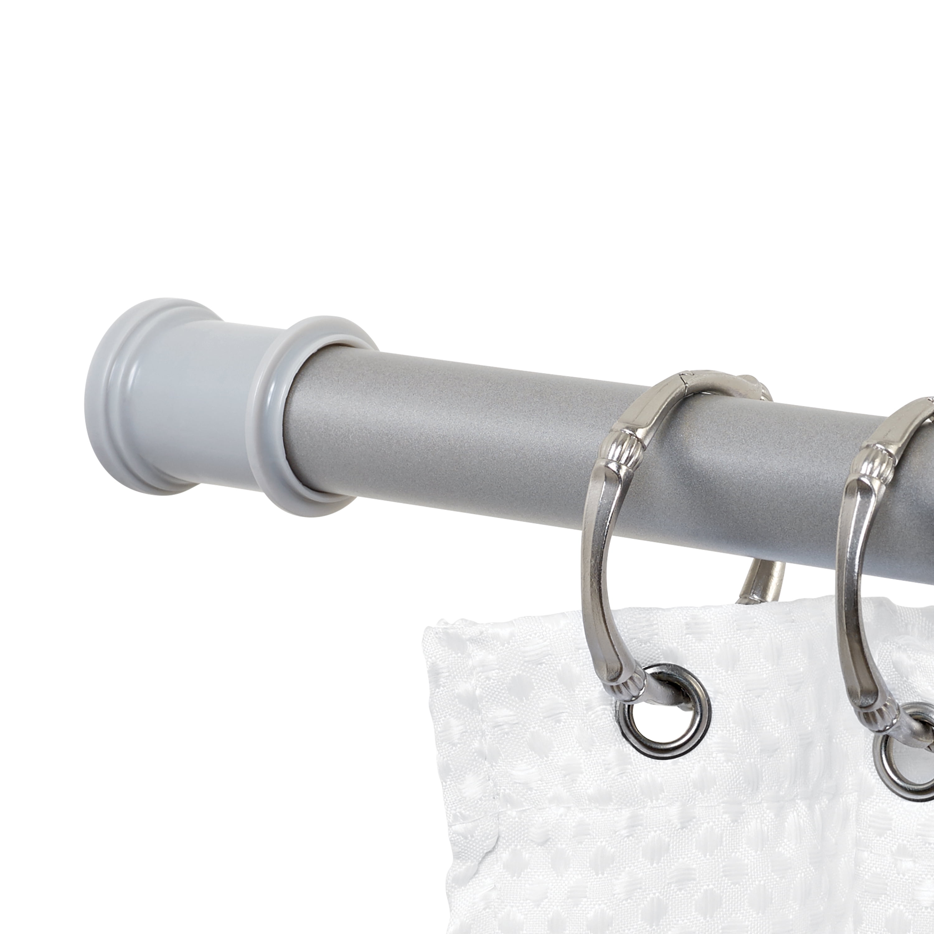Mainstays Adjustable Tension Shower Curtain Rod, 44" - 72", Satin Nickel
