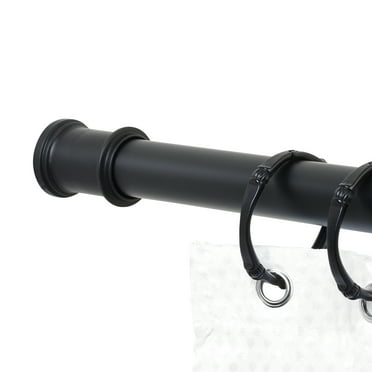 Mainstays Adjustable Tension Shower Curtain Rod, 44" - 72", Matte Black
