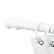 Mainstays Adjustable Tension Shower Curtain Rod for Small or Stall Showers, 27”-40", White