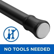 Mainstays 1" Black Adjustable Tension Window Curtain Rod, 48- 84"