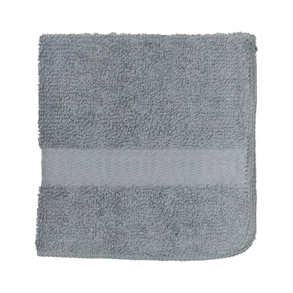 Mainstays Adult Basic Solid Washcloth 12x12, Grey