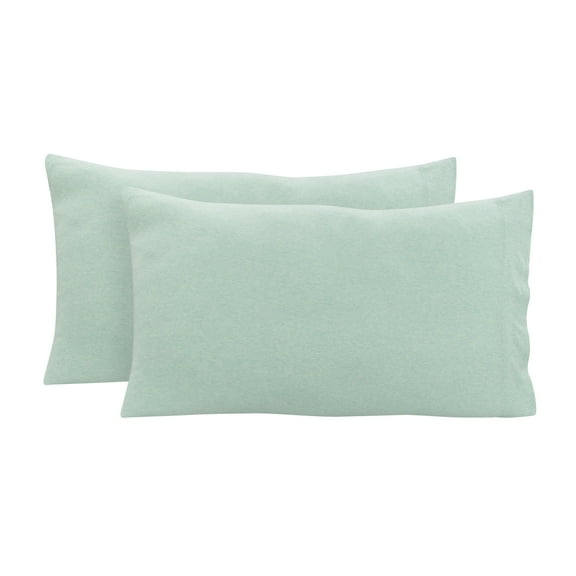 Mainstays Extra Soft Jersey Pillowcase Set, King, Classic Mint, 2-Pieces
