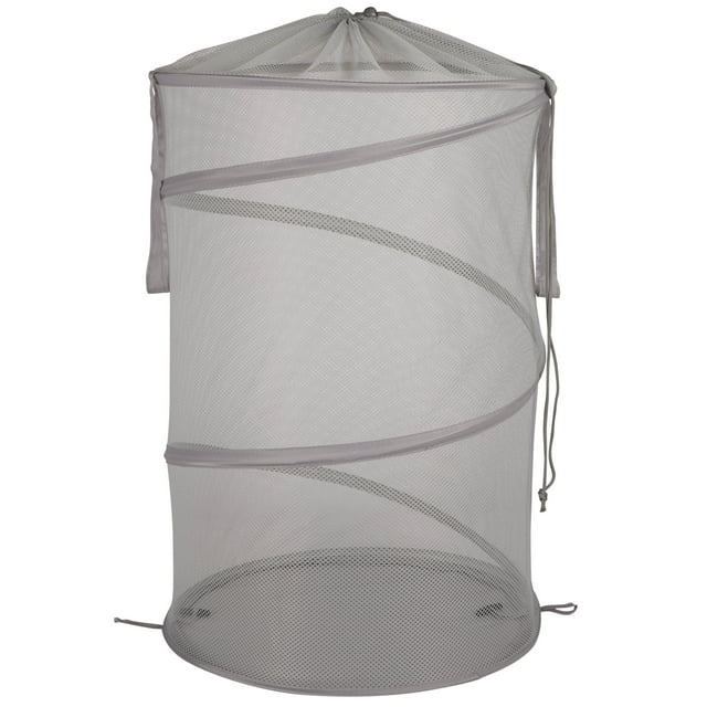 Mainstays Adult Spiral Popup Mesh Hamper with Cinch Close Top