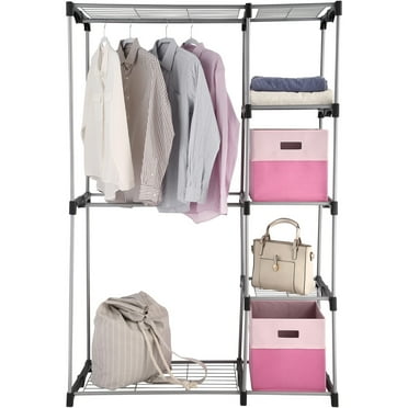 Mainstays Adult Wire Shelf Closet Organizer, 2-Tier, Easy to Assemble