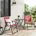 thumbnail interactive-video image 1 of Mainstays Albany Lane 3-Piece Outdoor Bistro Set, Red, 1 of 8