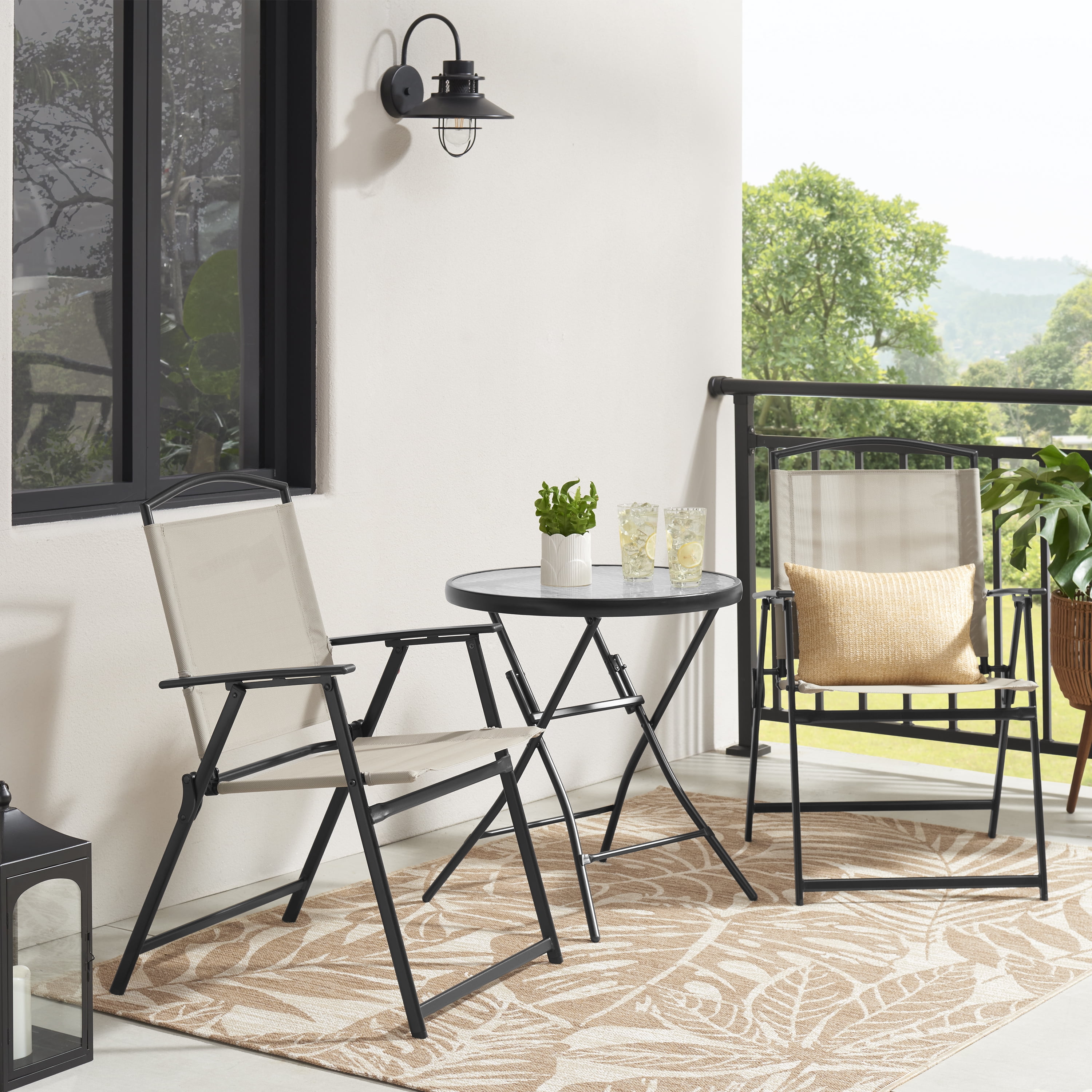 Mainstays Albany Lane 3 Piece Outdoor Bistro Set, Tan