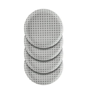 Mainstays Alessandra Black 4-pack Stoneware Dinner Plate Set, 10.5"
