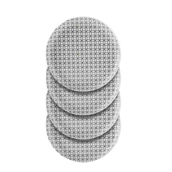 Mainstays Alessandra Black 4-pack Stoneware Dinner Plate Set, 10.5"
