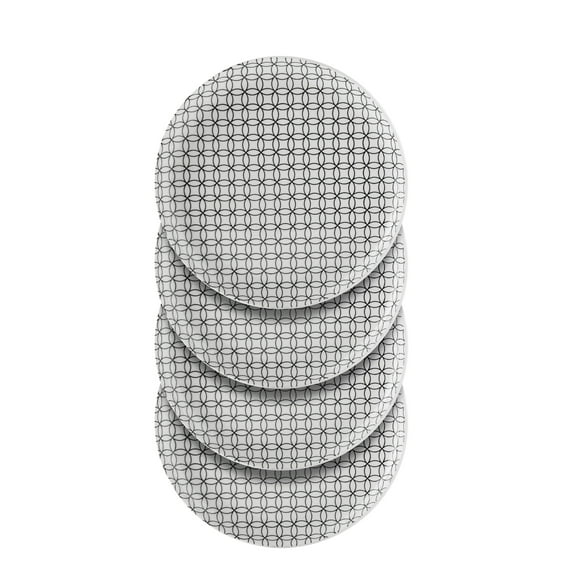 Mainstays Alessandra Black 4-pack Stoneware Dinner Plate Set, 10.5"