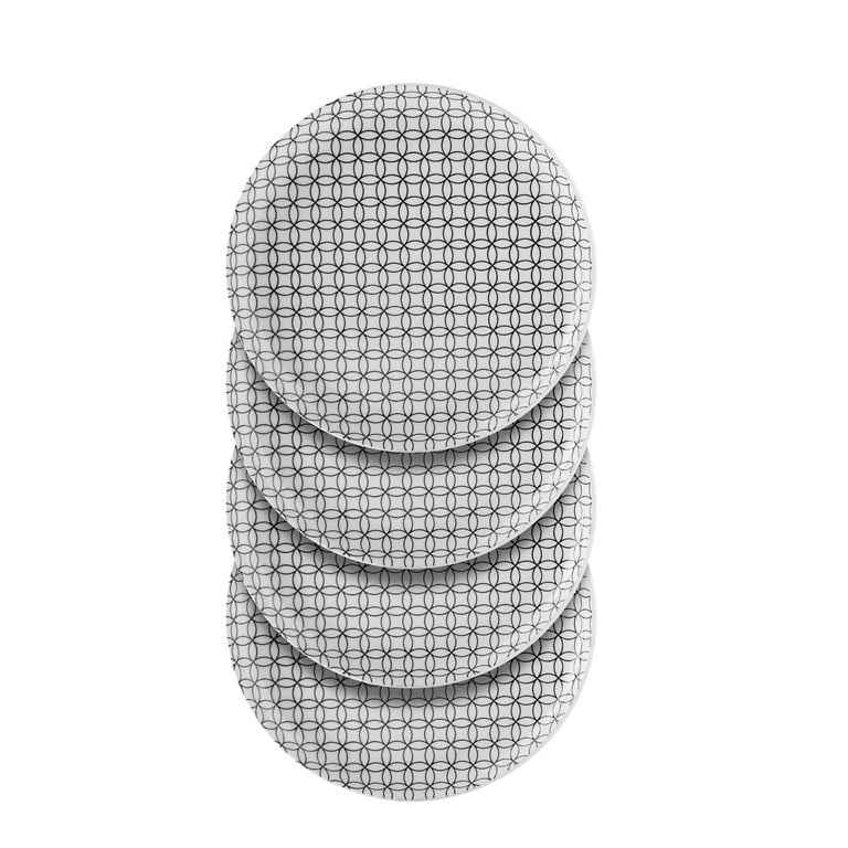 Mainstays Alessandra Black 4-pack Stoneware Dinner Plate Set, 10.5"