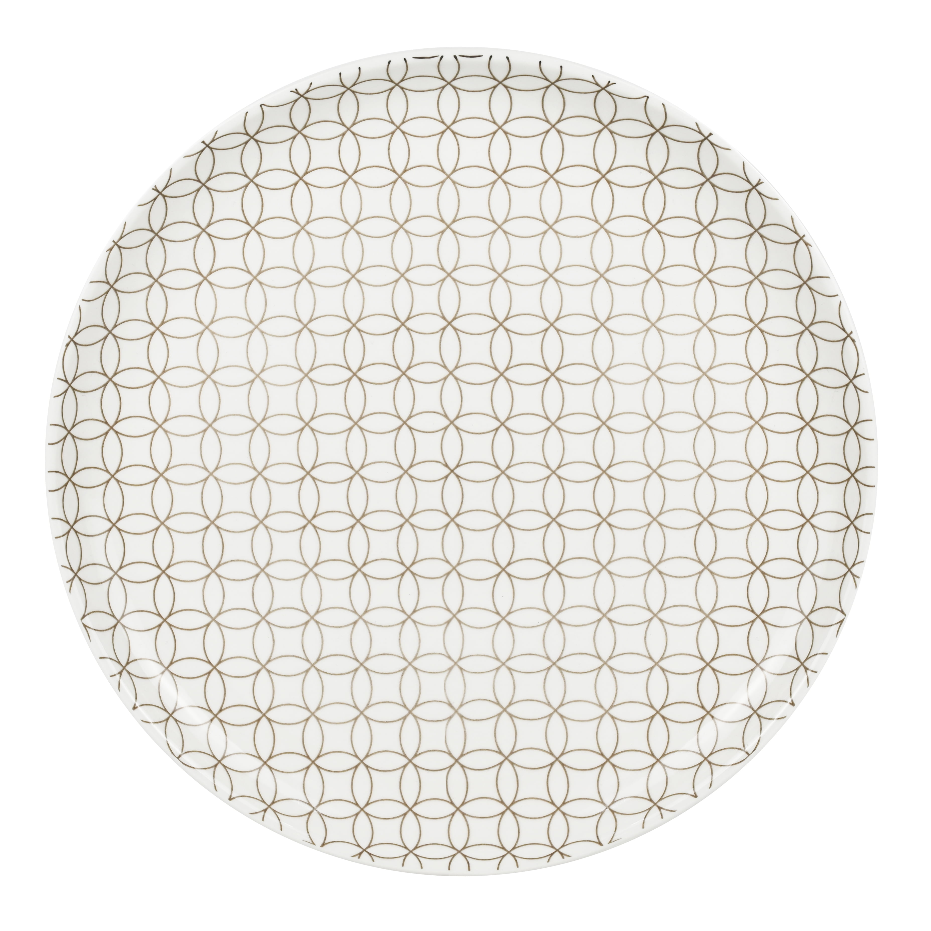 Mainstays Alessandra Brown 4-Pack Stoneware Dinner Plate Set