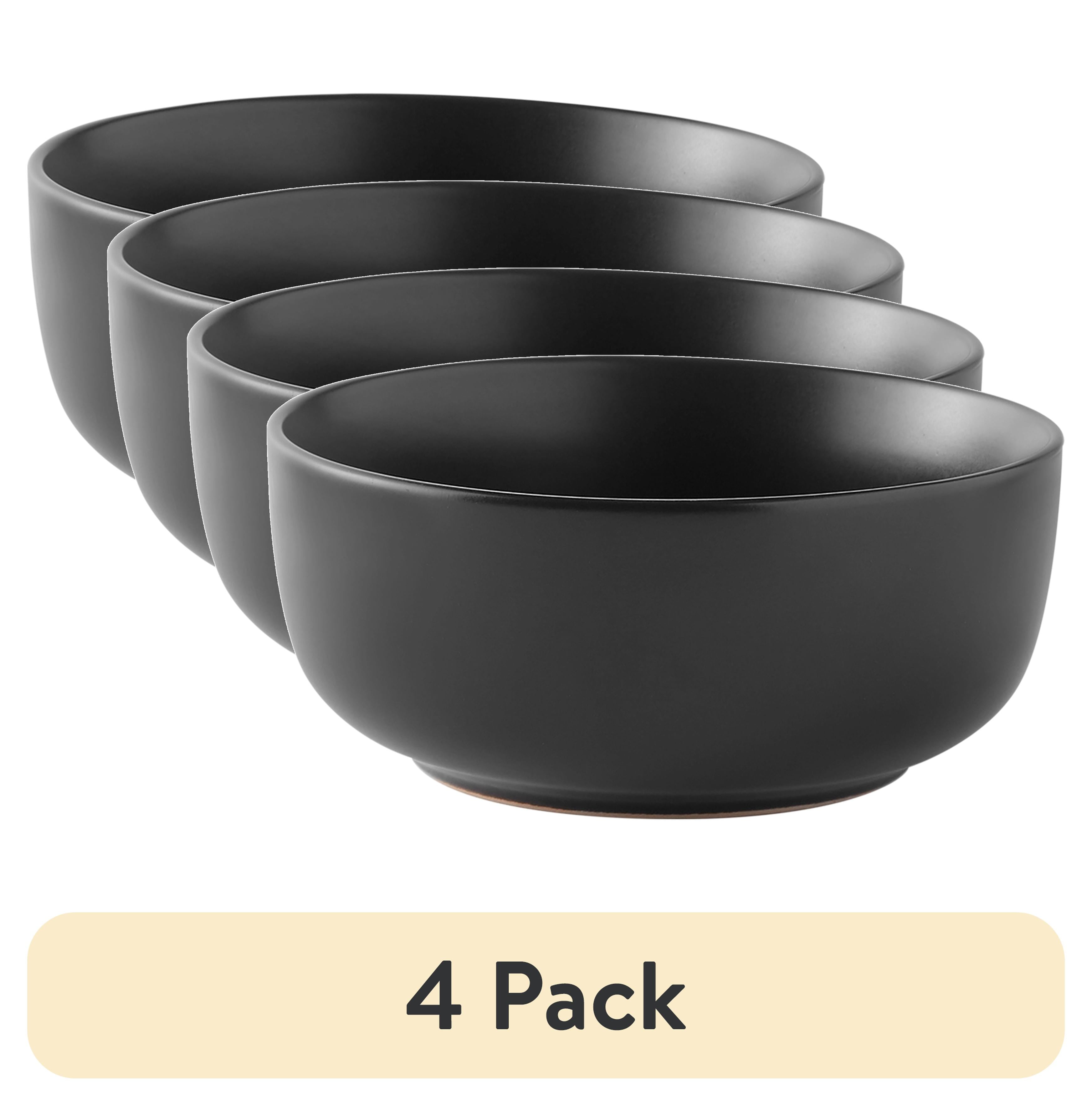 4 pack Mainstays Alessandra Matte Black Stoneware Bowl