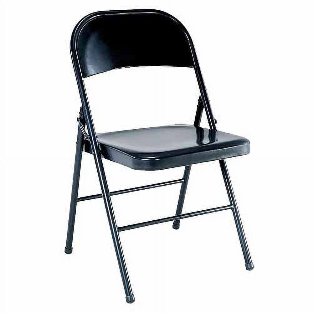 Mainstays All-Steel Metal Folding Chair Black