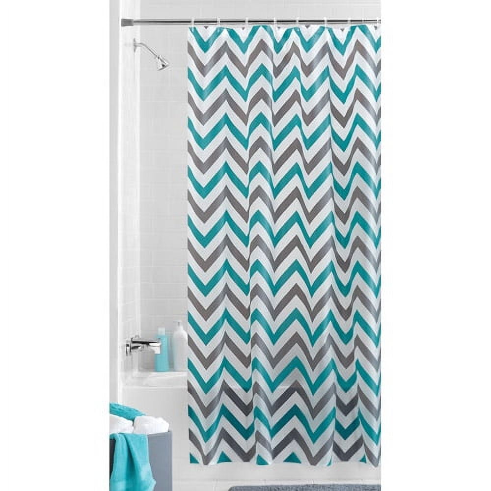 Mainstays Alpha Chevron PEVA Shower Curtain or Liner, 70" x 72