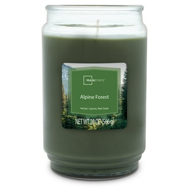 Mainstays Alpine Forest Scented Single-Wick Glass Jar Candle, 20 oz