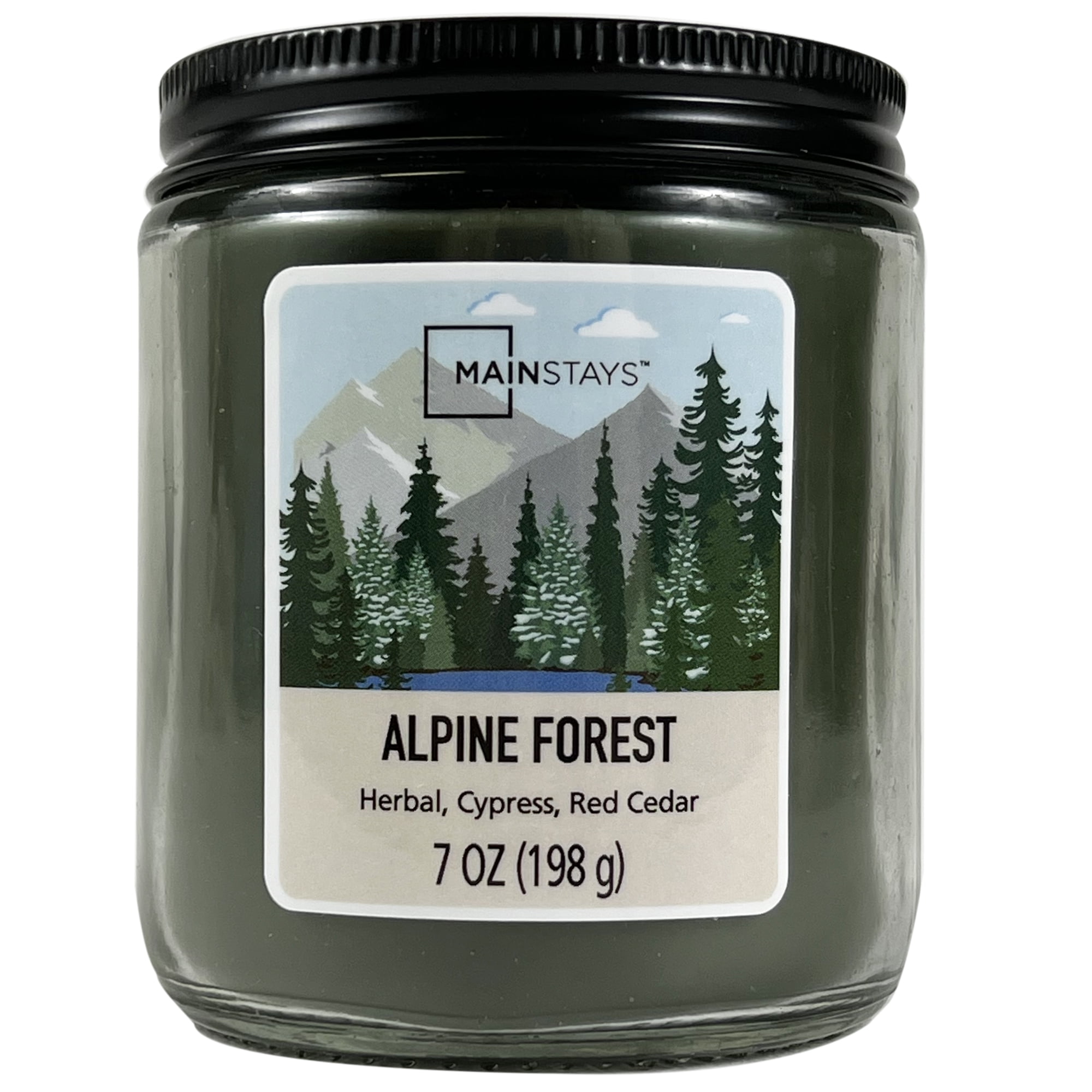 Mainstays Alpine Forest Scented SingleWick Twist Jar Candle, 7oz