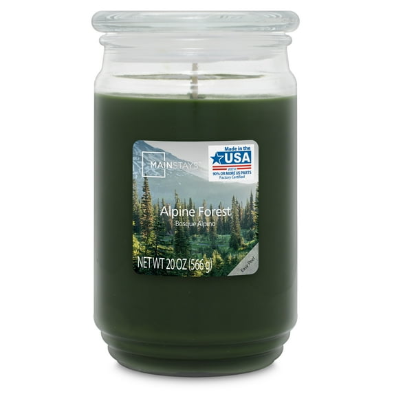 Mainstays Alpine Forest Scented Single Wick Jar Candle, 20 oz