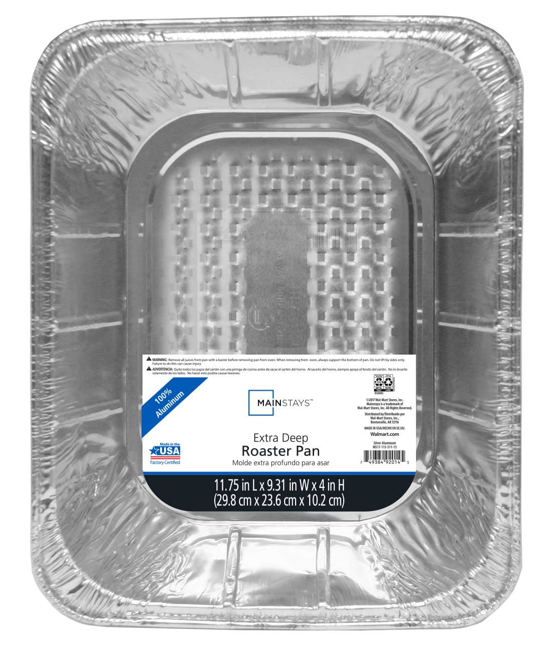 Reynolds Kitchens Heavy Duty Disposable Aluminum Roasting Pans with Lids,  11.75x9.25x2.5 Inches, 2 Count