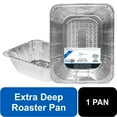 thumbnail interactive-video image 1 of Mainstays 11.75" x 9.3" Aluminum Extra Deep Roaster Pan, 1 Count, 1 of 6