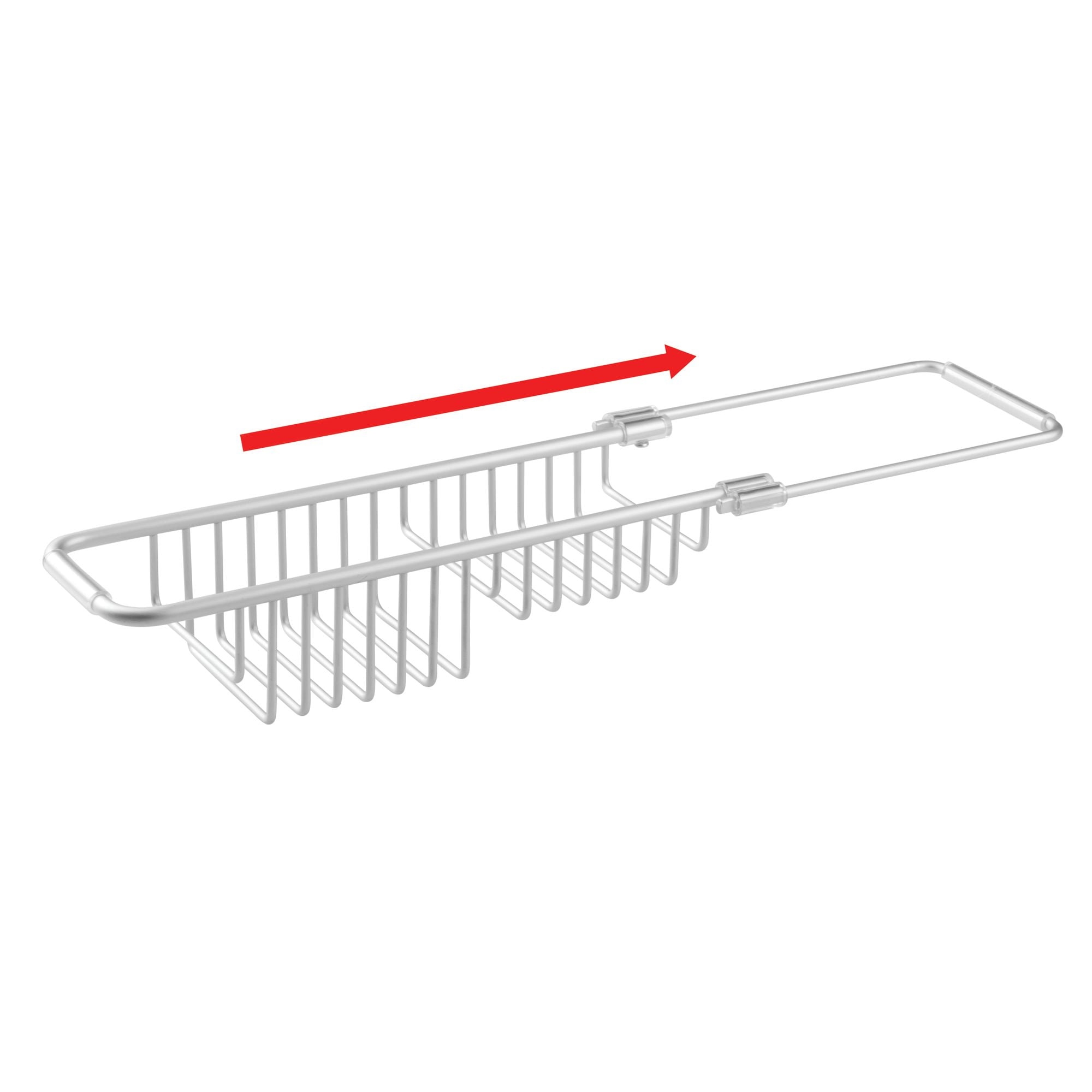 Mainstays Aluminum Silver Metro Over the Sink Caddy Basket, Silver ...