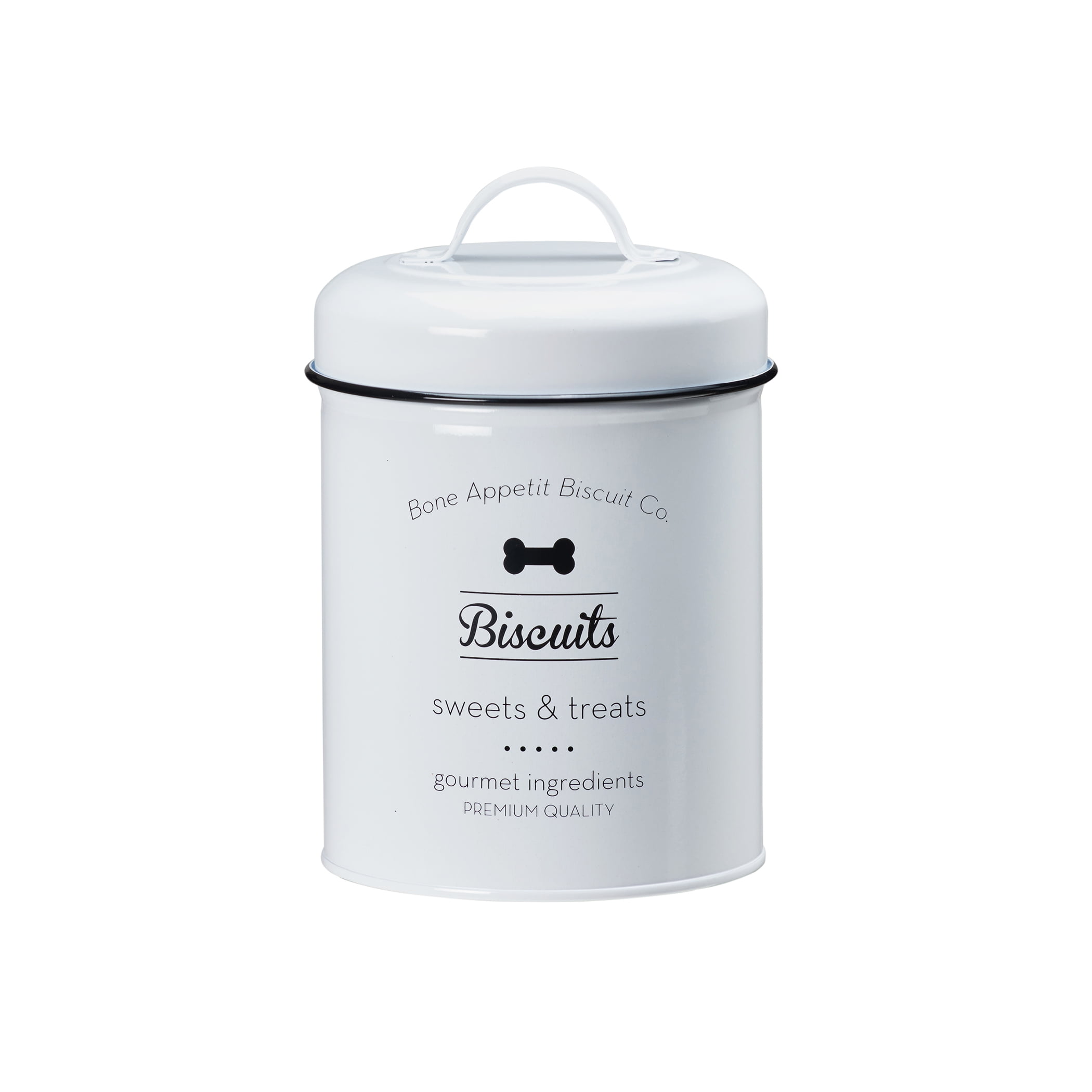 Mainstays Amici Pet Tin Treat Jar 64oz