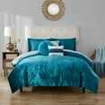 thumbnail image 1 of Mainstays Anthro 10-Piece Teal Solid Bed in a Bag, King, 1 of 6