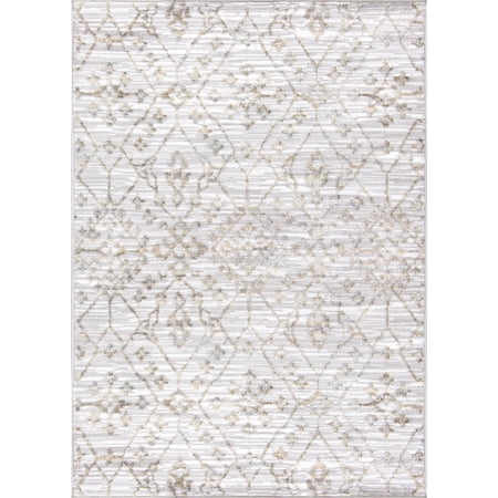 MAINSTAYS ANTIQUED GRAY PRINT, INDOOR AREA RUG, 5’X7′
