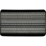 Mainstays Apollo Striped Indoor Polypropylene Area Rug, Black, 17.4" x 30"