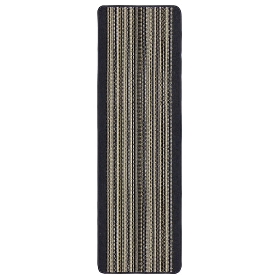 Mainstays Apollo Striped Indoor Polypropylene Runner Rug, Navy, 19.5 in x 72 in
