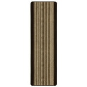 Mainstays Apollo Striped Indoor Polypropylene Runner Rug, Tan and Chocolate, 1'7.5" x 6'