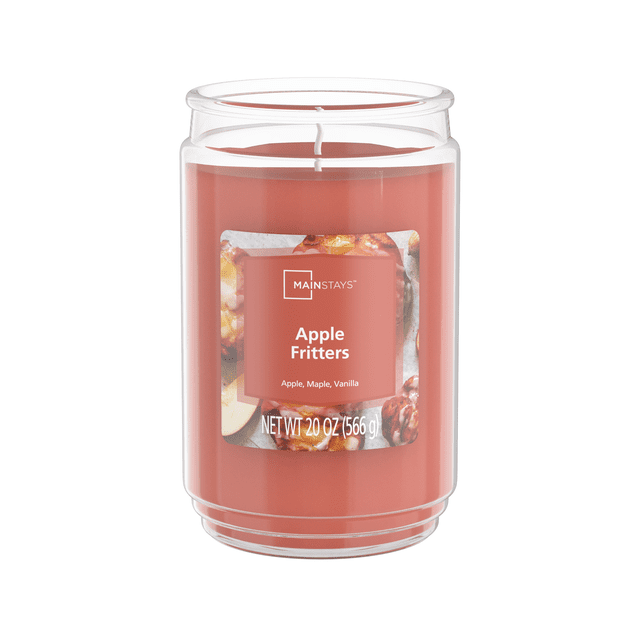 Mainstays 20 Oz Large Glass Jar Candle - Cinnamon, Scented Single-Wick