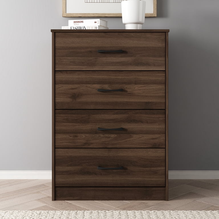 Mainstays Ardent 4 Drawer Dresser, Dark Walnut - Walmart.com