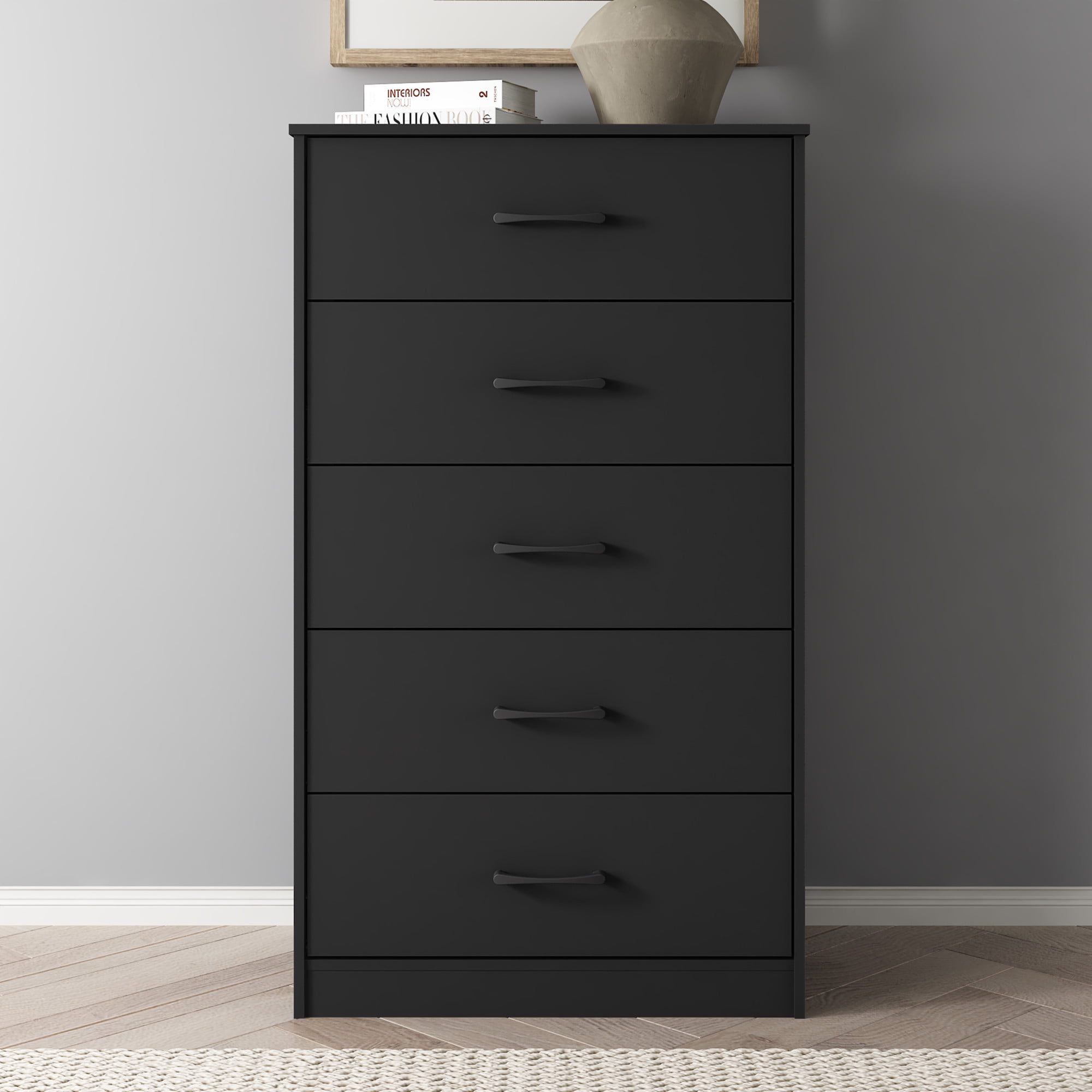 Mainstays Ardent 5 Drawer Dresser, Black - Walmart.com