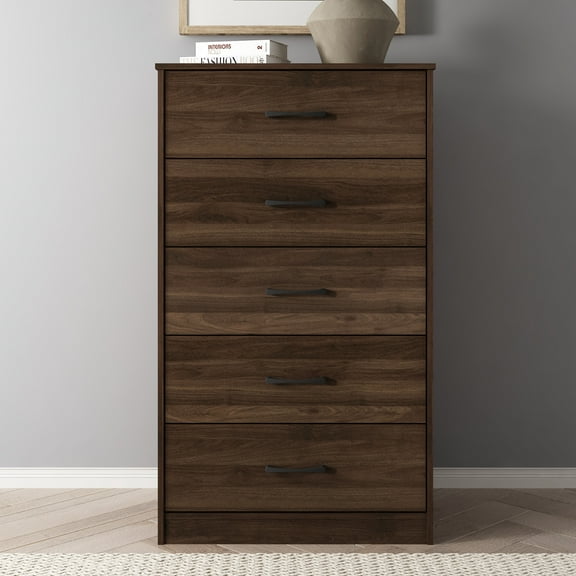 Mainstays Ardent 5 Drawer Dresser, Dark Walnut