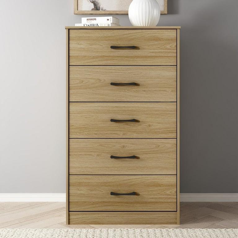 Mainstays Ardent 5 Drawer Dresser, Euro Oak - Walmart.com