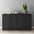 thumbnail interactive-video image 1 of Mainstays Ardent 53.75" Wide 6 Drawer Dresser, Black, 1 of 18