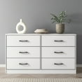 thumbnail image 1 of Mainstays Ardent 53.75" Wide 6 Drawer Dresser, White, 1 of 16