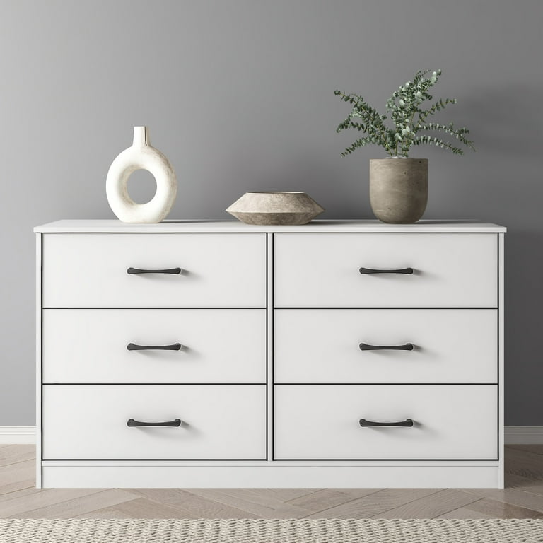 Mainstays Ardent 6 Drawer Dresser White Walmart