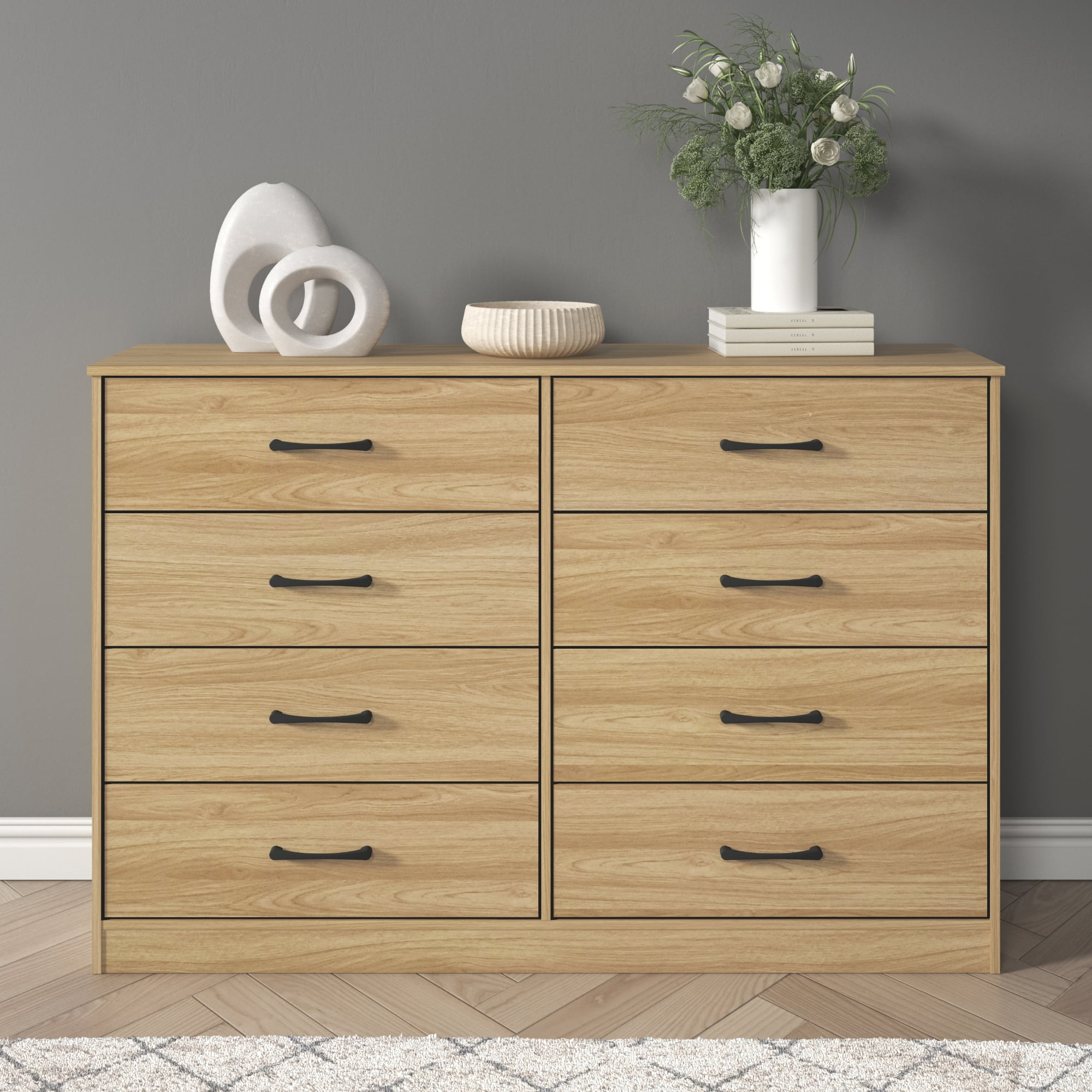 Mainstays Ardent 8 Drawer Dresser, Euro Oak