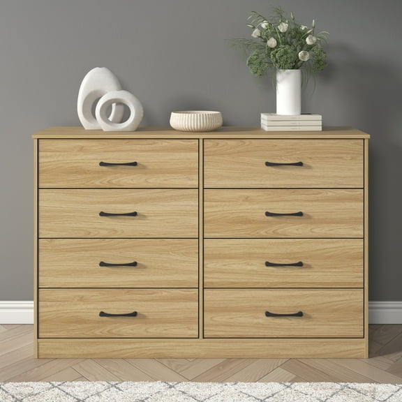 Mainstays Ardent 8 Drawer Dresser, 53" Wide, Euro Oak