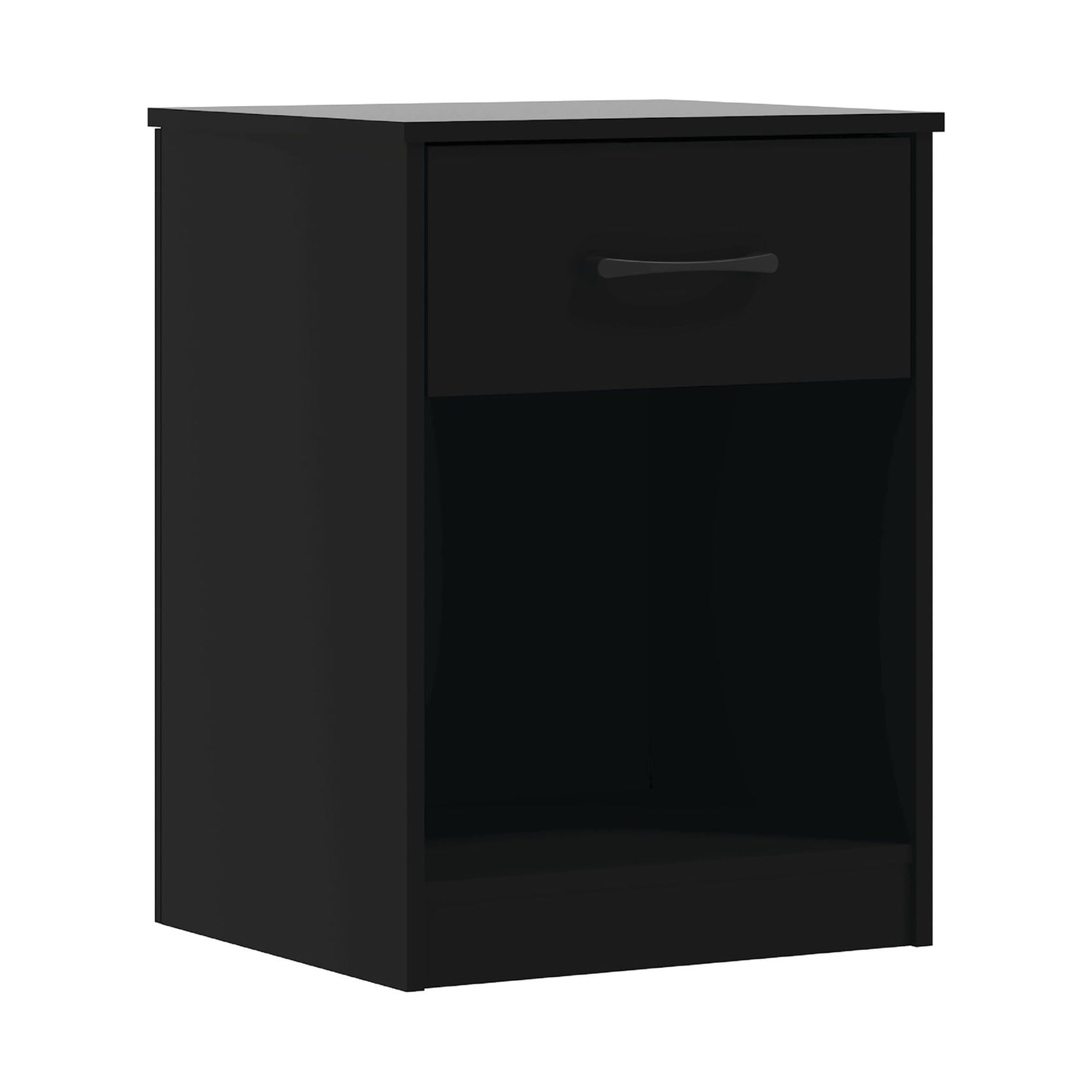 Mainstays Ardent Nightstand with 1 Drawer, Black