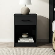Mainstays Ardent Nightstand with 1 Drawer, Black