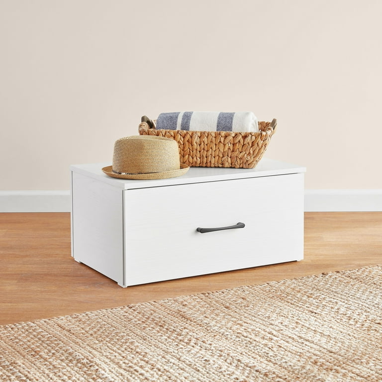 Mainstays Modular One Drawer Storage System, White Finish, Compact