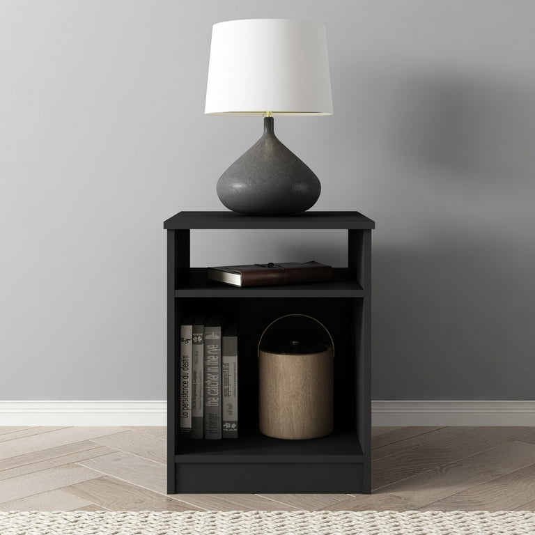 Mainstays Ardent Open Shelf Nightstand, Black - Walmart.com