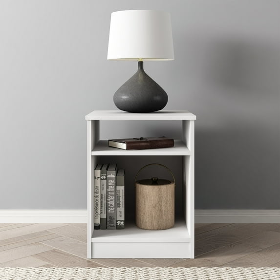 Mainstays Ardent Open Shelf Nightstand, White