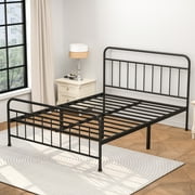 Mainstays Ardent Queen Metal Spindle Bed, Black