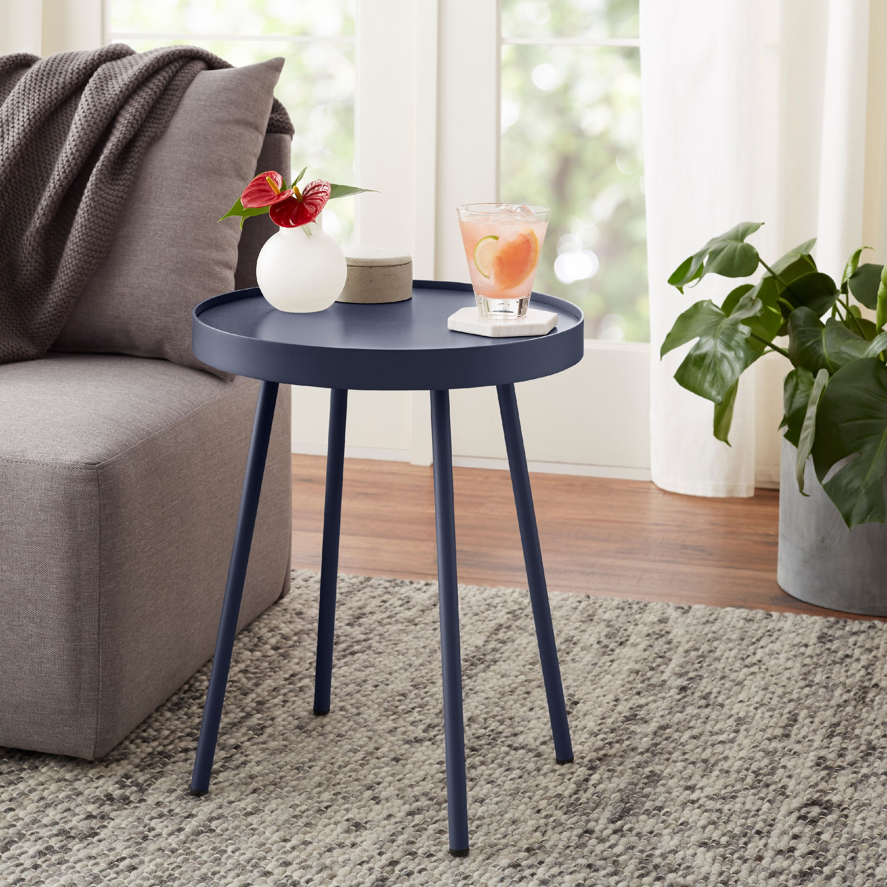 Mainstays Arlo Round Accent Table Multiple Finishes Walmart