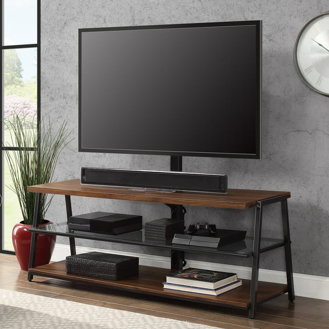Mainstays Arris 3in1 TV Stand for TVs up to 70", Canyon Walnut
